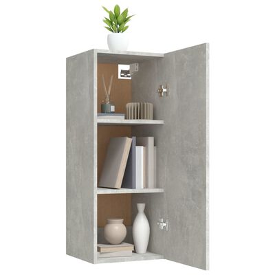 vidaXL Wall Cabinet Concrete Grey 34.5x34x90 cm Engineered Wood