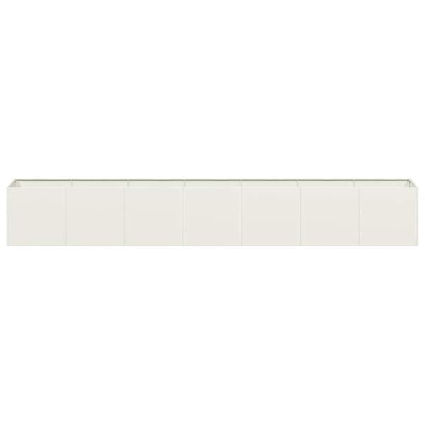 vidaXL Planter White 280x40x40 cm Cold-rolled Steel