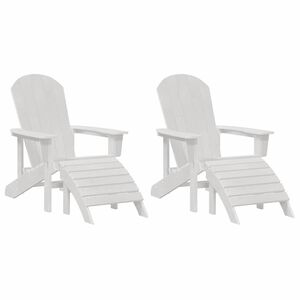 vidaXL Garden Chair 2 pcs White Polyethylene