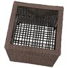 vidaXL Garden Raised Beds 3 pcs Poly Rattan Brown