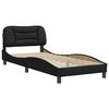 vidaXL Bed Frame without Mattress "Hvar" Black 90x190 cm Single Faux Leather