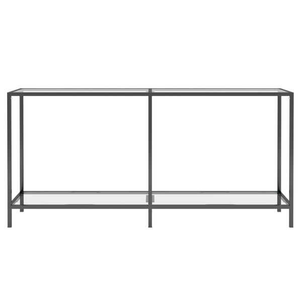 vidaXL Console Table Transparent 160x35x75.5 cm Tempered Glass