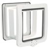 TRIXIE 4-Way Cat Flap Door XXL with Tunnel White