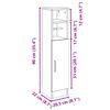 vidaXL Bathroom Cabinet with Roll Holder Sonoma Oak 20.5x22x90 cm