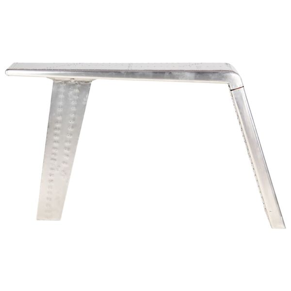 vidaXL Aviator Desk Silver 112x50x76 cm Metal