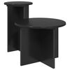 vidaXL Side Table Set 2 pcs Black &Oslash; 45 x 35 cm Engineered Wood