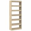 vidaXL Book Cabinet Sonoma Oak 80 x 30 x 198 cm Engineered Wood