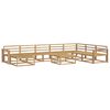 vidaXL Outdoor Sofa Set 9 pcs White Solid Acacia Wood