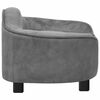 vidaXL Dog Sofa Grey 67x47x36 cm Plush
