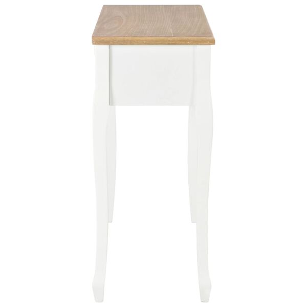 vidaXL Dressing Console Table with 3 Drawers White