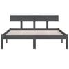 vidaXL Bed Frame without Mattress Grey Solid Wood 140x190 cm
