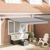 vidaXL Retractable Awning Manual Light grey 350 x 250 cm Fabric