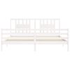 vidaXL Bed Frame without Mattress White 200x200 cm Solid Wood