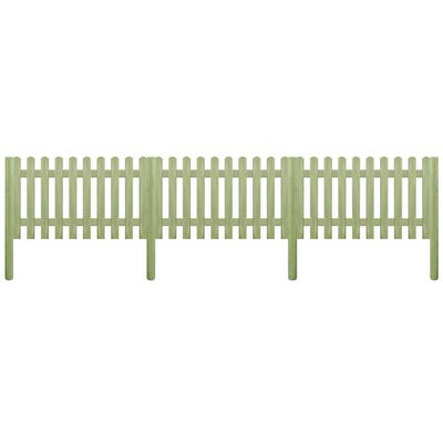 vidaXL Picket Fence Impregnated Pinewood 5.1 m 150 cm 6/9cm