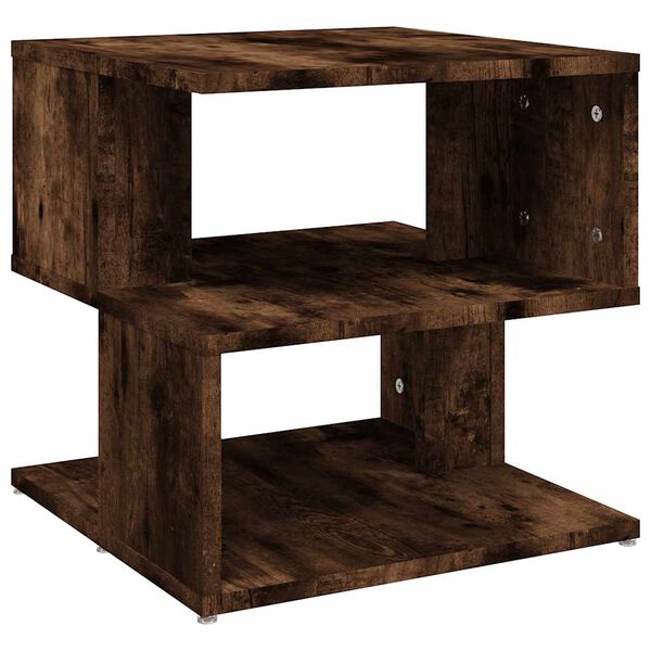 vidaXL Side Table Smoked Oak 40x40x40 cm Engineered Wood