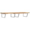 vidaXL Basin Shelf Wall Mounted Steel and Solid Wood Acacia