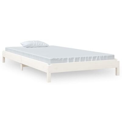 vidaXL Stack Bed White 100x200 cm Solid Wood Pine