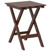 vidaXL Side Table Foldable Brown Solid Wood Poplar
