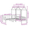 vidaXL Day Bed and Bench Set with Roof without Mattress 90x200 cm