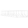 vidaXL Outdoor Dog Kennel Silver 4x16x2 m Galvanised Steel