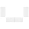 vidaXL 4 Piece TV Wall Units with LED White Engineered Wood