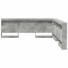 vidaXL Storage Headboard Concrete Grey 200 cm Engineered Wood