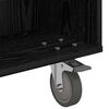 vidaXL Side Table with Wheels Black Oak 90 x 50 x 30 cm