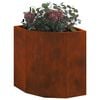 vidaXL Corner Planter Rusty 30 x 30 x 35 cm Weathering steel