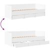 vidaXL Daybed with Drawers without Mattress White 90x190 cm Single