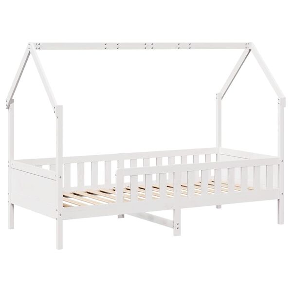 vidaXL Kids' House Bed Frame without Mattress White 80x200 cm Pine