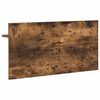 vidaXL Wall-Mounted Coat Rack with Shelf Smoked Oak 80 x 40 x 12 cm