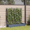 vidaXL Garden Planter 3 pcs LiGht Grey 120 x 40 x 125.5 cm Steel