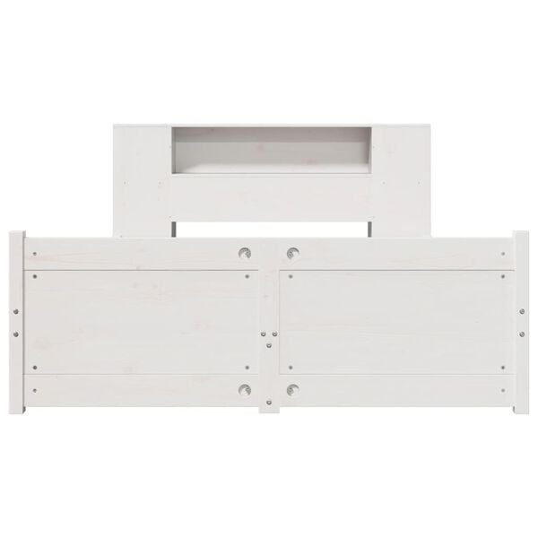 vidaXL Bookcase Bed without Mattress White 120x200cm Solid Wood Pine