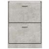vidaXL Shoe Cabinet Concrete Grey 59x17x81 cm Engineered Wood
