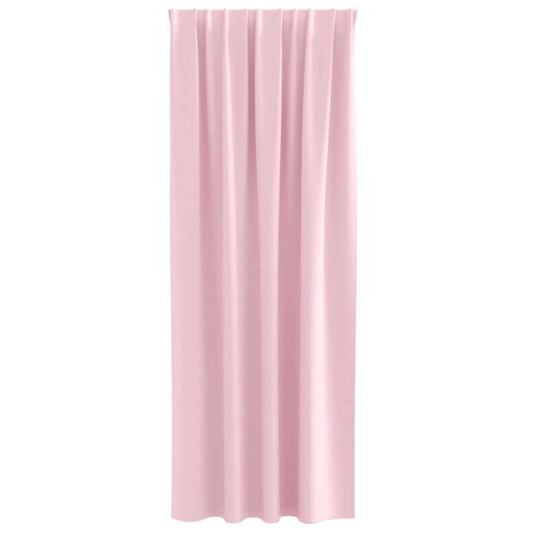 vidaXL Blackout Curtains with Rings 2 pcs Baby Pink 260 x 140 cm