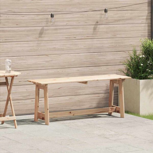 vidaXL Outdoor Bench Natural 119 x 47 x 35 cm Solid Pine Wood
