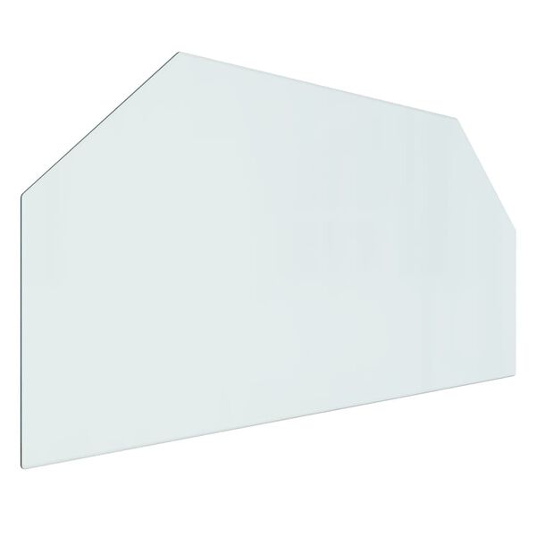 vidaXL Fireplace Glass Plate Hexagon 100x50 cm