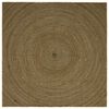 vidaXL Area Rug Black 240 x 240 cm Jute
