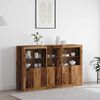 vidaXL LED Sideboard Old Wood 162 x 37 x 100 cm Engineered Wood
