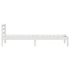vidaXL Bed Frame White 225.5 x 85.5 x 69.5 cm Solid Pine Wood