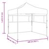 vidaXL Party Tent Folding Cream 200 x 200 x 315 cm Oxford Fabric