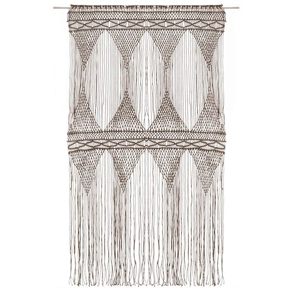vidaXL Macrame Curtain Taupe 140x240 cm Cotton