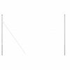 vidaXL Fence Post 2 pcs Silver Powder-coated steel