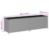 vidaXL Garden Storage Box Poly Rattan 200x50x60 cm Grey