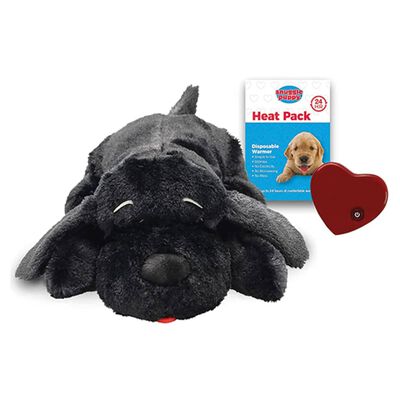 Snuggle Puppy Heartbeat Stuffed Dog Toy Black