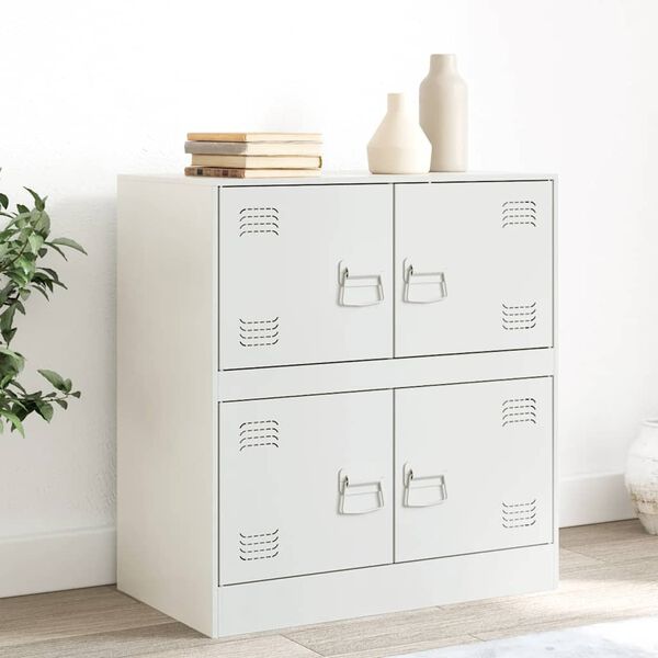 vidaXL Sideboard White 67x39x73 cm Steel