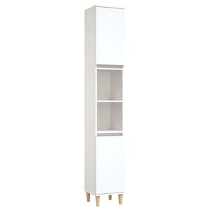vidaXL Bathroom Cabinet | White | Engineered Wood | 190 cm Tall
