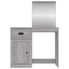 vidaXL Dressing Table with Mirror Grey Sonona 90x50x132.5 cm Engineered Wood