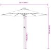vidaXL Garden Parasol with LEDs and Steel Pole Green 225x225x212cm
