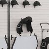 vidaXL Foldable Saddle Rack Wall Mounted Black Iron